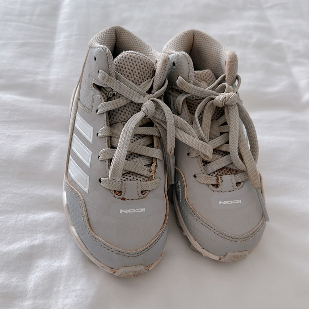 Size 10 adidas gray baseball cleats